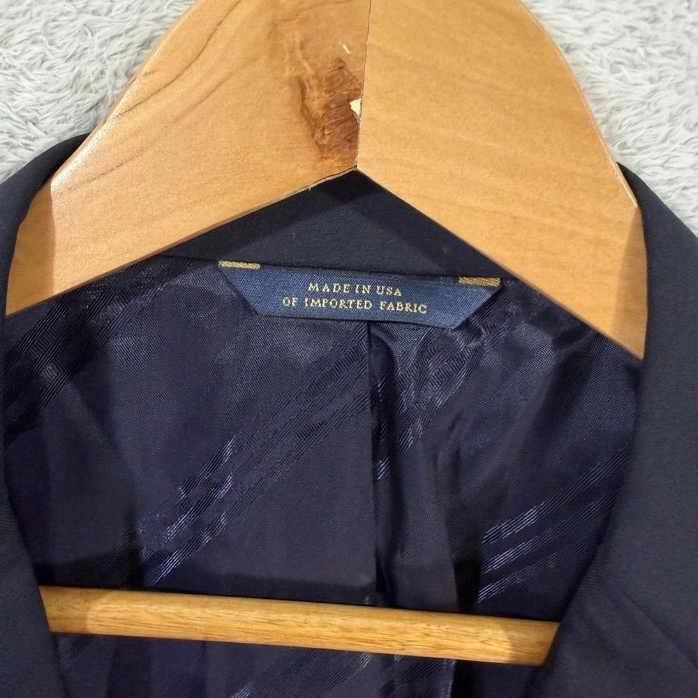 Brooks Brothers Mens 42L Long Slim Fit Blazer 1818 Regent Navy Wool Sport Coat